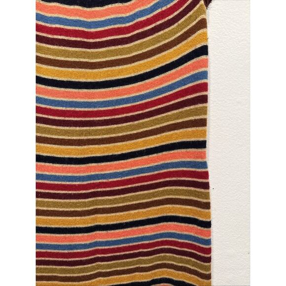Tommy Hilfiger Fair Isle Wool Alpaca Striped Knit Dress Women’s Size Large Boho - Picture 4 of 8